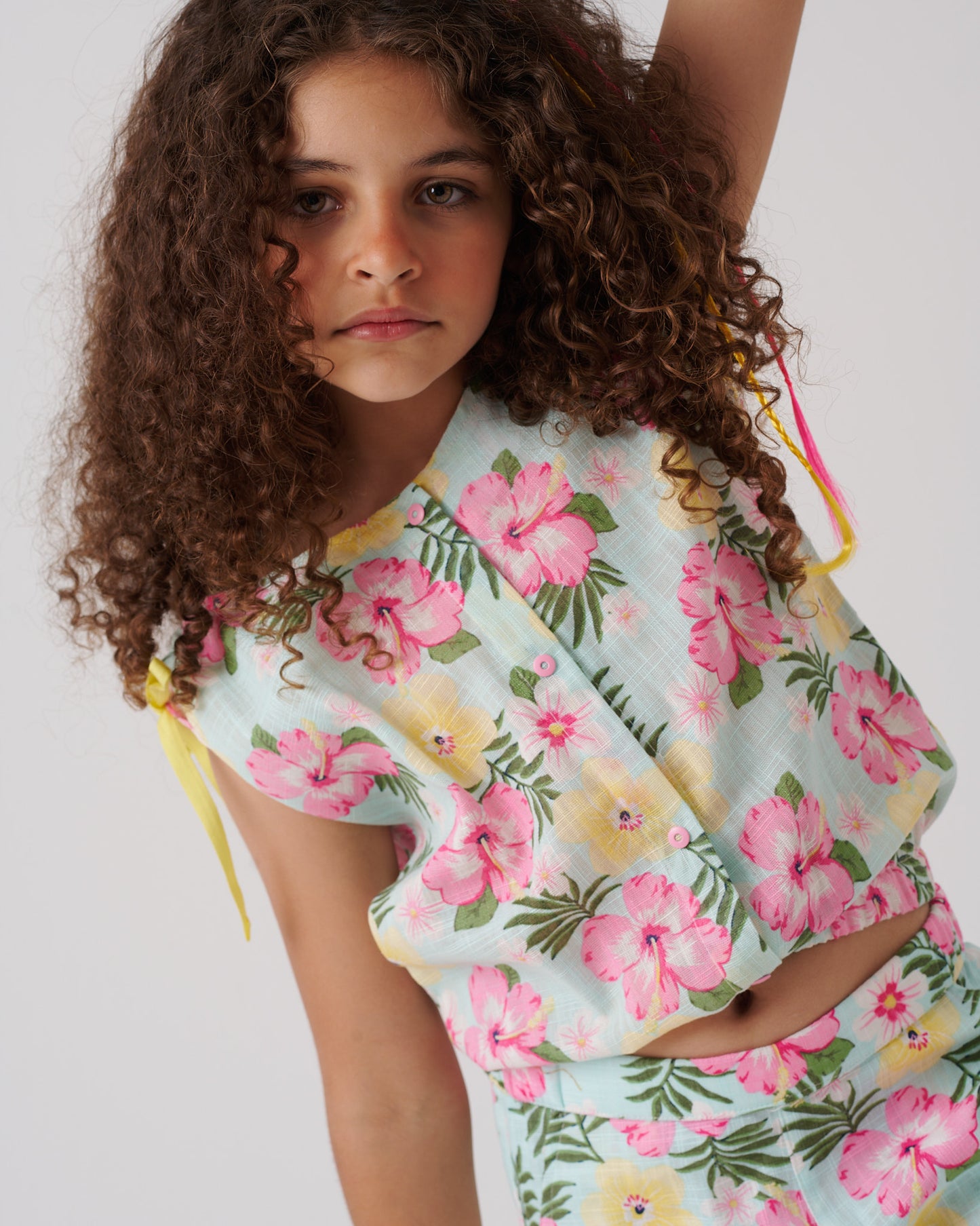 Sleeveless Floral Blouse