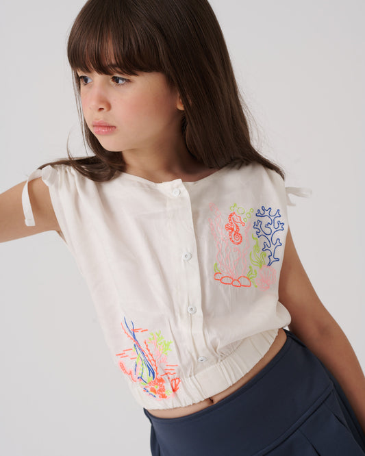 Shoulder Strap Blouse