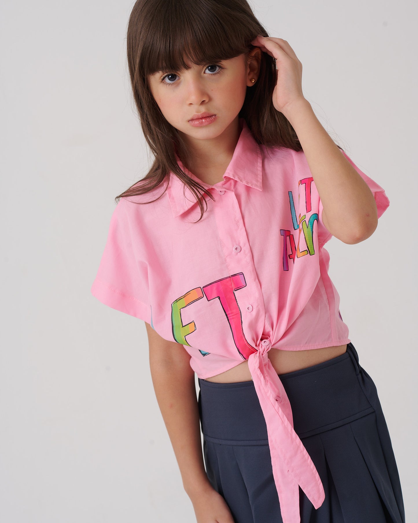 Linen Tie Blouse