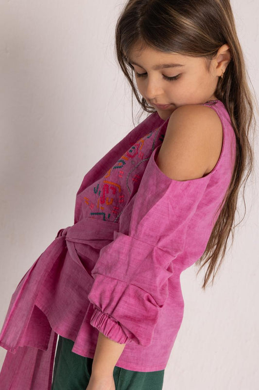 Embroidered Shoulder Blouse