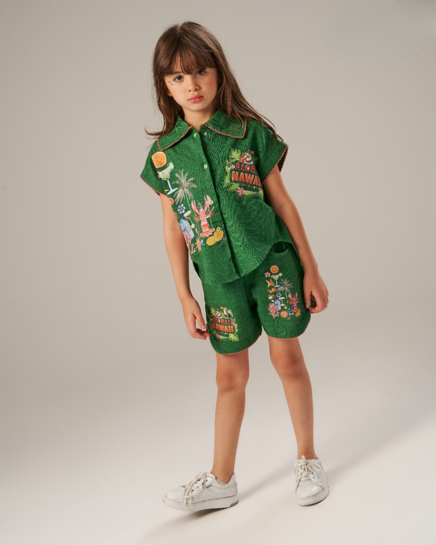 Collared Shorts Set