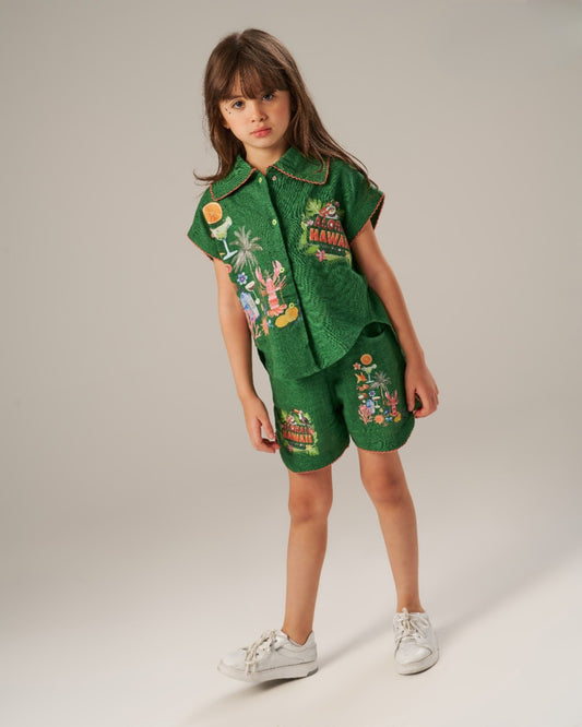 Collared Shorts Set