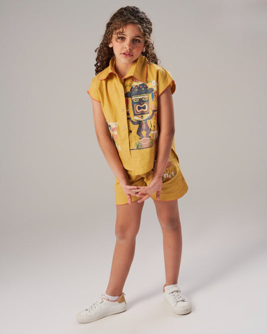 Collared Shorts Set