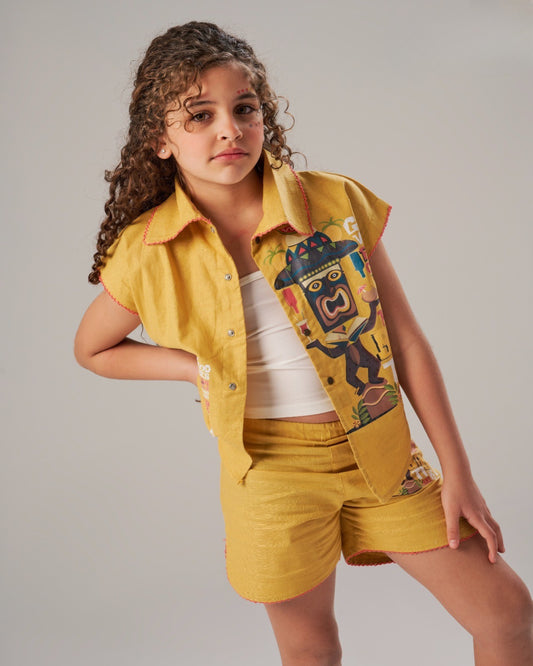 Collared Shorts Set