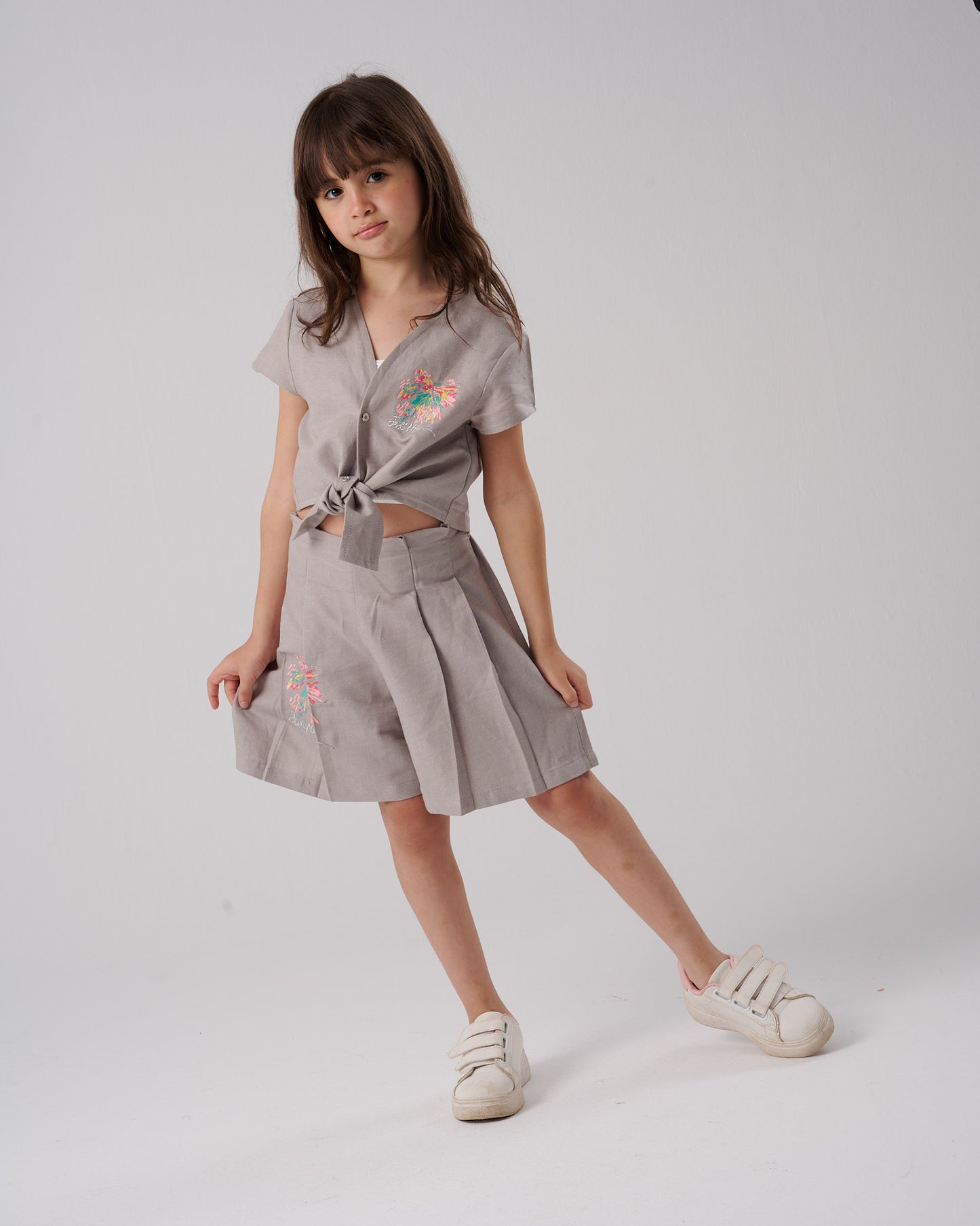 Pleated Short Set