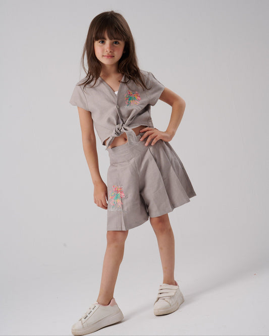 Pleated Short Set