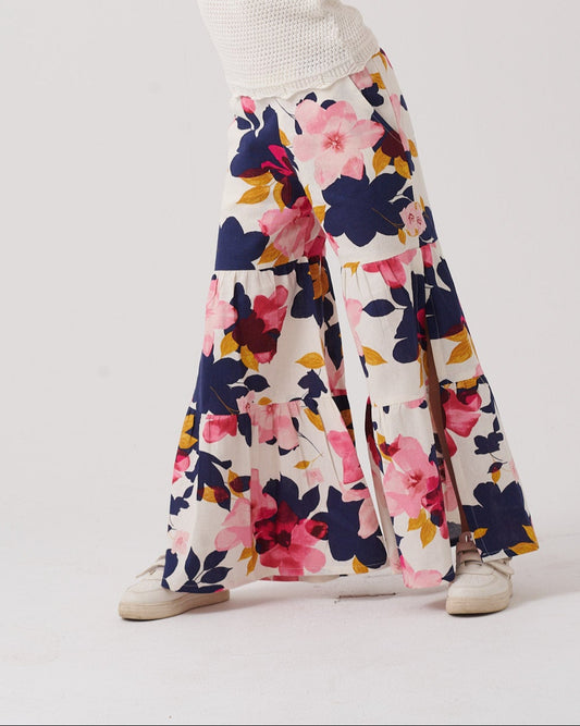 Floral Layered Pants
