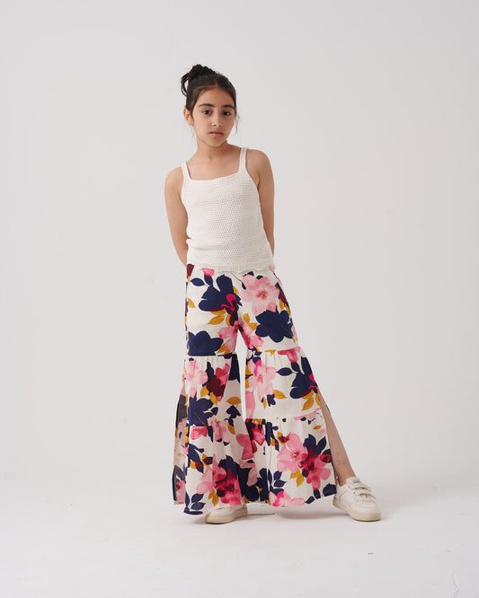 Floral Layered Pants